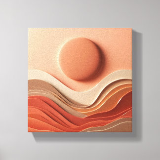 Lienzo Lujo Moderno 3D Abstracto - Colina en capas