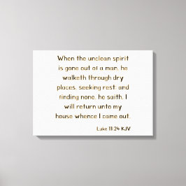 Lienzo Luke 11:24 Biblia Verse KJV Wall Art