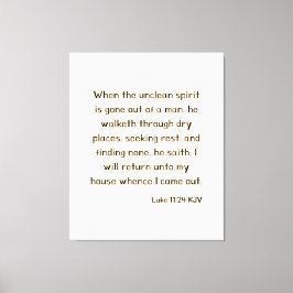 Lienzo Luke 11:24 Biblia Verse KJV Wall Art