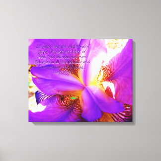 Lienzo Luke 12:27 en Purple Iris