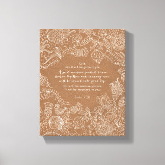 Lienzo Luke 6:38 Canvas