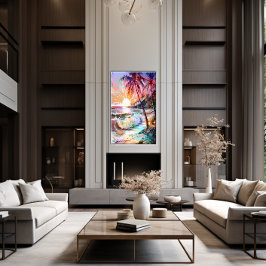 Lienzo 🎨 Luminescente Sunset Wall 🌅