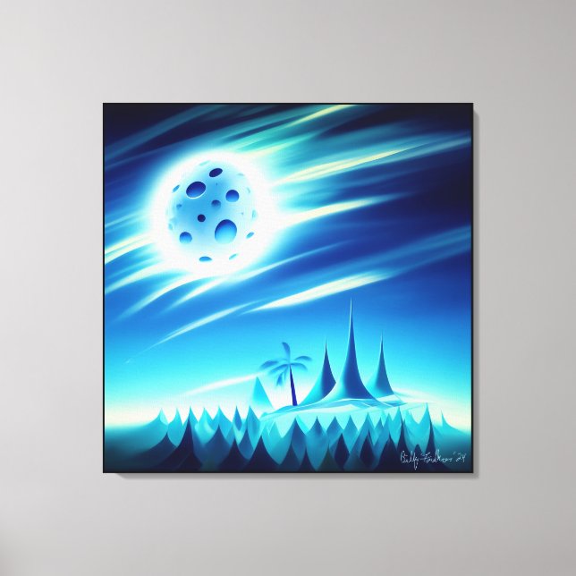 Lienzo Luna Azul (Anverso)