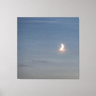 Lienzo Luna Creciente En un Cielo Marino