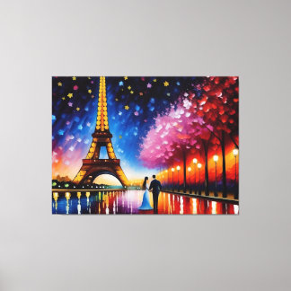 Lienzo Luna de miel en París (Torre Eiffel) No. 2