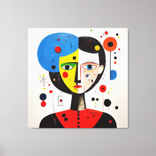 Lienzo Luna - Dualidad de expresión