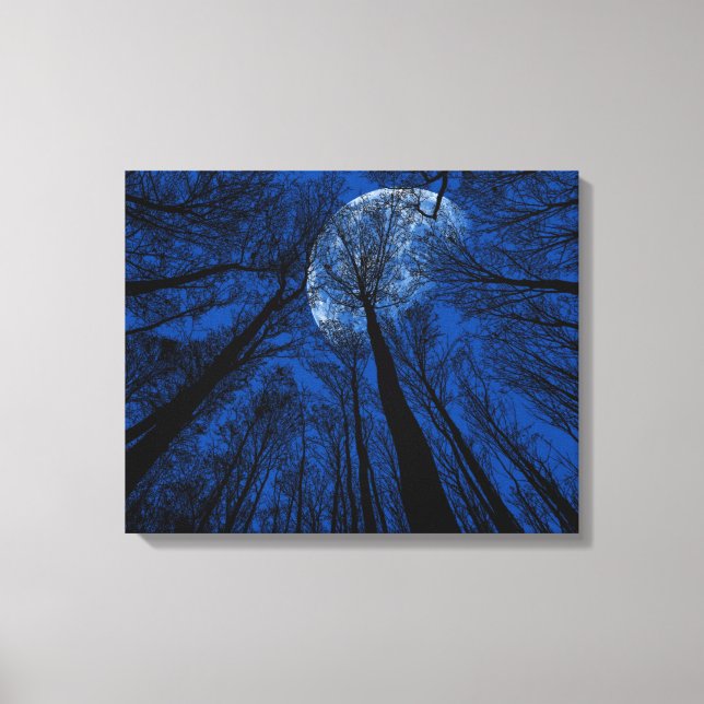 Lienzo Luna en el cielo nocturno (Anverso)