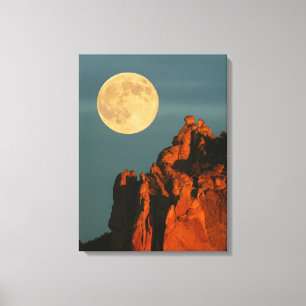 Lienzo Luna Llena Acantilados de Basalto Smith Rock Sta