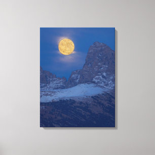Lienzo Luna Llena Creciente   Grand Teton Driggs, Idaho
