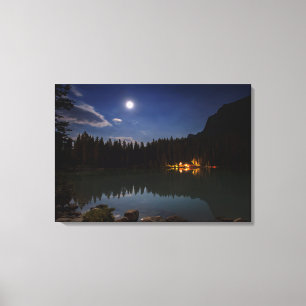 Lienzo Luna Llena el   Lake Louise, Canadá