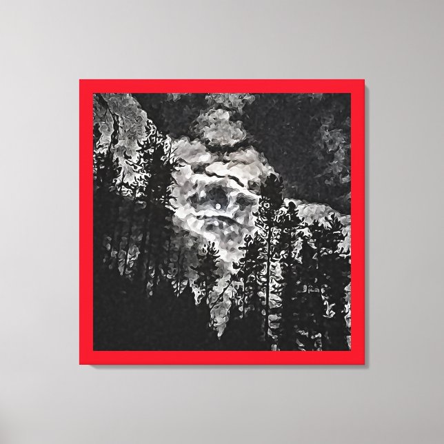 Lienzo Luna Llena en una noche nublada Resumen Poster de  (Anverso)