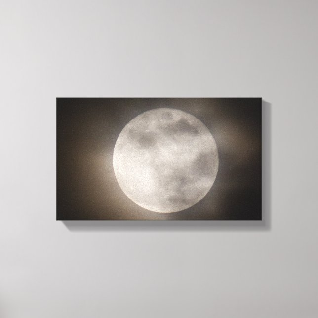 Lienzo Luna llena parcialmente nublada, Ohio (Anverso)