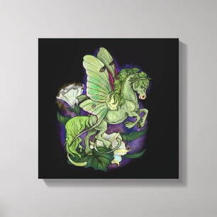 Lienzo Luna Moonduster Moth Fairy Horse Canvas Print