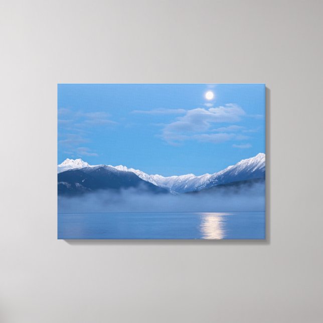 Lienzo Luna puesta | Seabeck, Washington (Anverso)