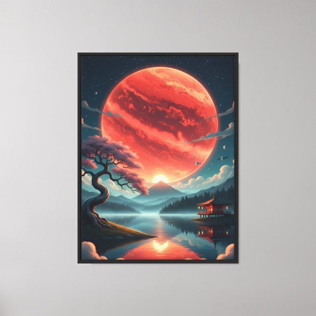 Lienzo Luna Sakura (Anverso)