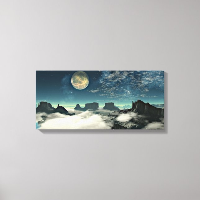 Lienzo Luna y paisaje (Anverso)