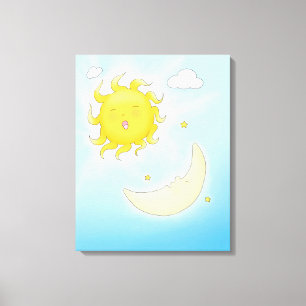 Lienzo Luna y sol