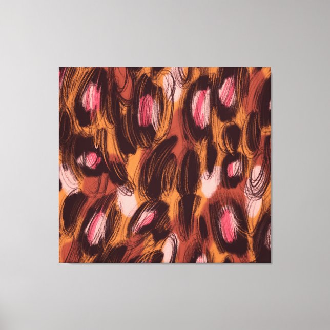 Lienzo Lunares de leopardo Patrón de animal africano (Anverso)