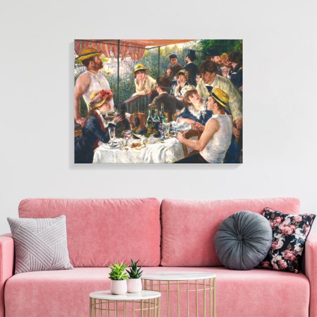 Lienzo Luncheon del Fiesta de Boating | Renoir | (Insitu (Sala de estar))