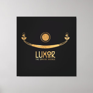 Lienzo Luxor la avenida de la Esfinge Khufus barco Karnak
