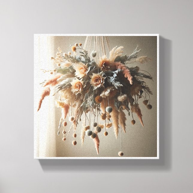 Lienzo Luxury Boho Hanging Bouquet - Ethereal Dried Flowe (Anverso)