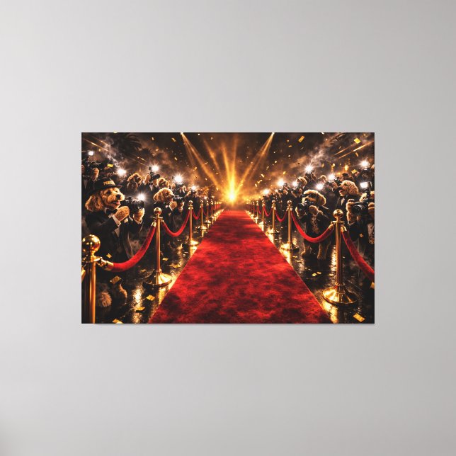 Lienzo Luxury Cockapoo Red Carpet Canvas – Celebrity Dog (Anverso)