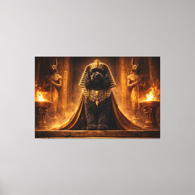 Lienzo Luxury Cockapoo Wall Art – Egyptian Pharaoh Bold (Anverso)