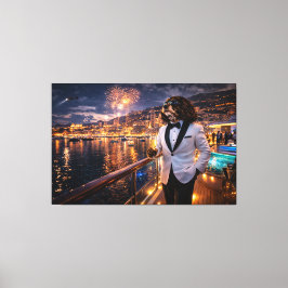 Lienzo Luxury Cockapoo Wall Art – Monaco Nightlife Modern