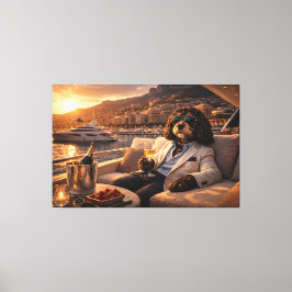 Lienzo Luxury Cockapoo Wall Art – Monaco Yacht Lifestyle 