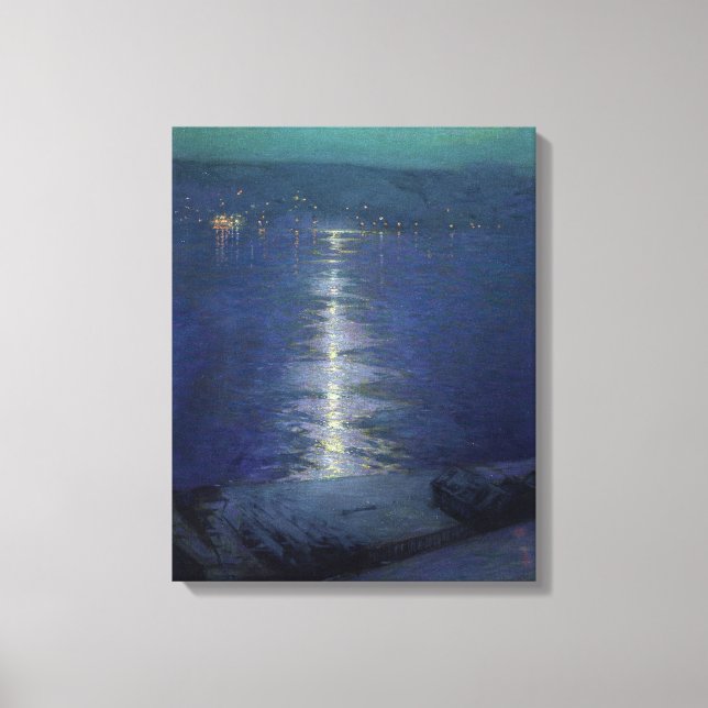 Lienzo Luz de luna en el río, 1919 (Anverso)