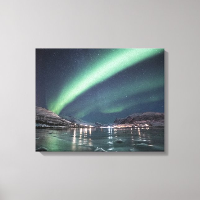Lienzo Luz del Norte Noruega (Anverso)