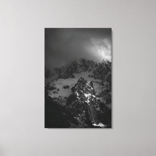 Lienzo Luz y oscuridad en las montañas