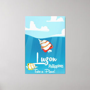 Lienzo Luzon, afiche de viaje del personalizado filipino
