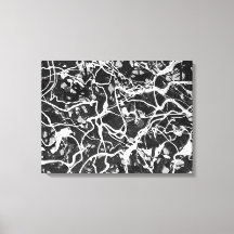 LVII NEGRO Y BLANCO - Pintura de acción -Resumen-