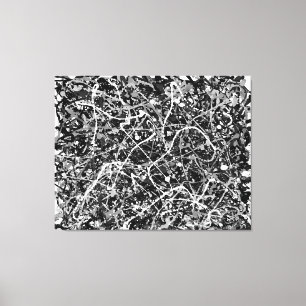 Lienzo LXIX EN BLANCO Y NEGRO - Pintura de acción - Resum