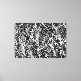 Lienzo LXXII EN BLANCO Y NEGRO - Pintura de acción - Resu