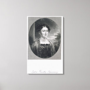 Lienzo Lydia Huntley Sigourney (1791-1865), grabado por B