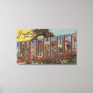 Lienzo Lynchburg, Virginia - Escenas de letras grandes