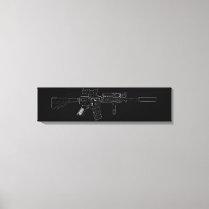 Lienzo M4 SOPMOD Negro