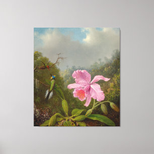 Lienzo M. HEADE - Luchar contra los colibríes con orquíde