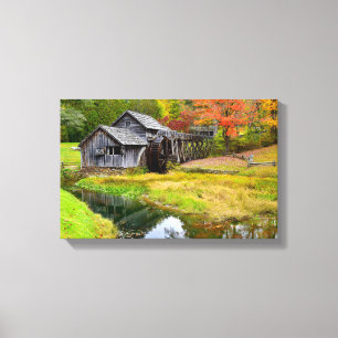 Lienzo Mabry Mill en otoño