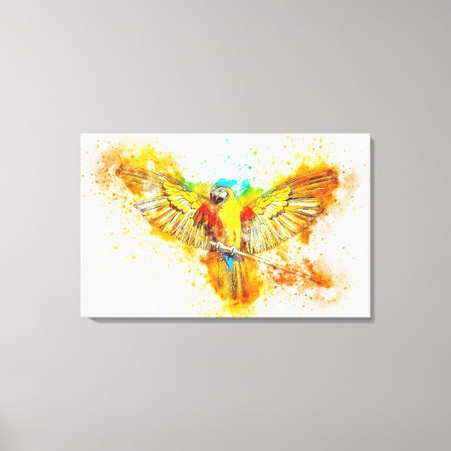 Lienzo Macaw (Anverso)