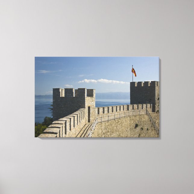 Lienzo MACEDONIA, Ohrid. Castillo del Car Samoil - Castil (Anverso)