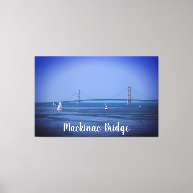 Lienzo Mackinac Bridge Michigan USA (Anverso)