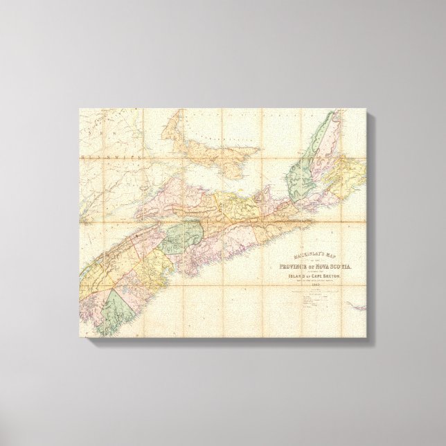 Lienzo Mackinlay's map of the Province of Nova Scotia (Anverso)