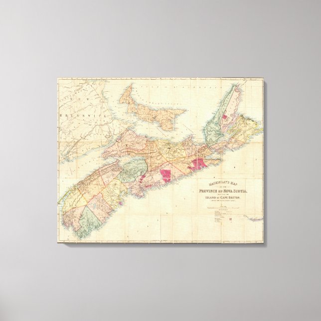 Lienzo Mackinlay's map of the Province of Nova Scotia 3 (Anverso)