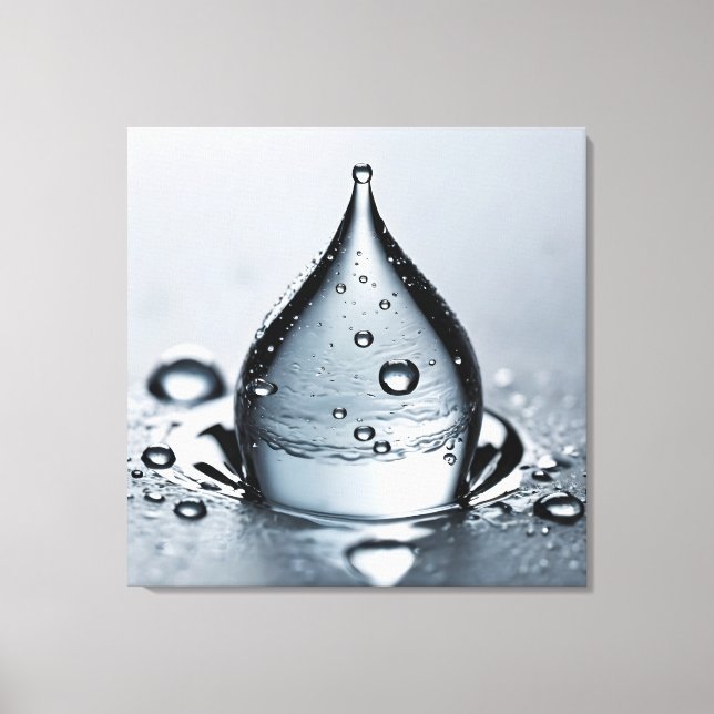 Lienzo macro de caída de agua (Anverso)