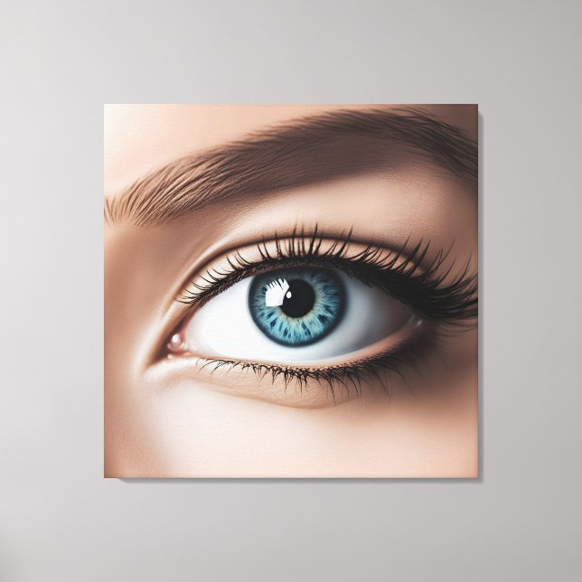 Lienzo macro ocular femenina (Anverso)