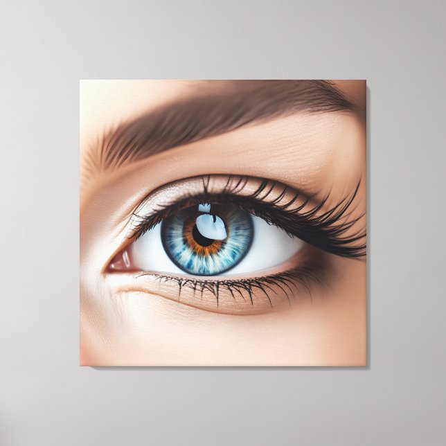 Lienzo macro ocular femenina (Anverso)