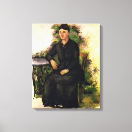 Lienzo Madame Cezanne en el jardín - Paul Cezanne